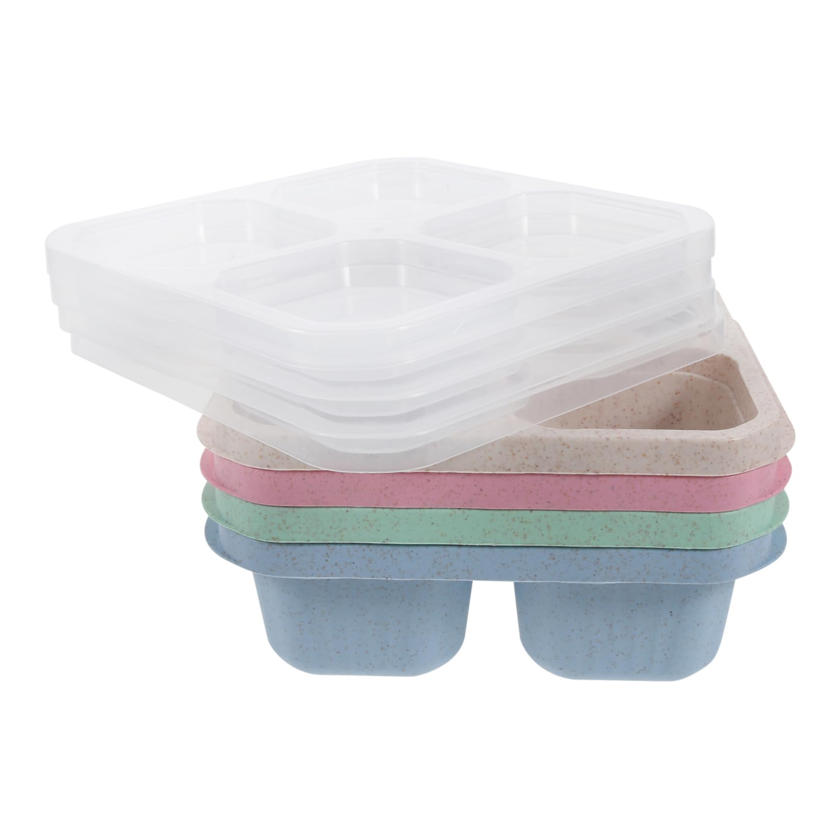 Cabilock 4pcs Snack Storage Box Lid Dried Fruit Tray Fruit Box Snack Nut Container Portable Snackle Container