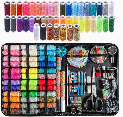 Catálogo de Costura los 5 más buscados. 42 Kit de Costura,Costurero 200 Piezas Accesorios de Costura Premium y Funda Transporte,Portátil Basico Kit Coser con Tijeras, Hilo, Agujas, Cinta Métrica, para Inicio, Viaje,...