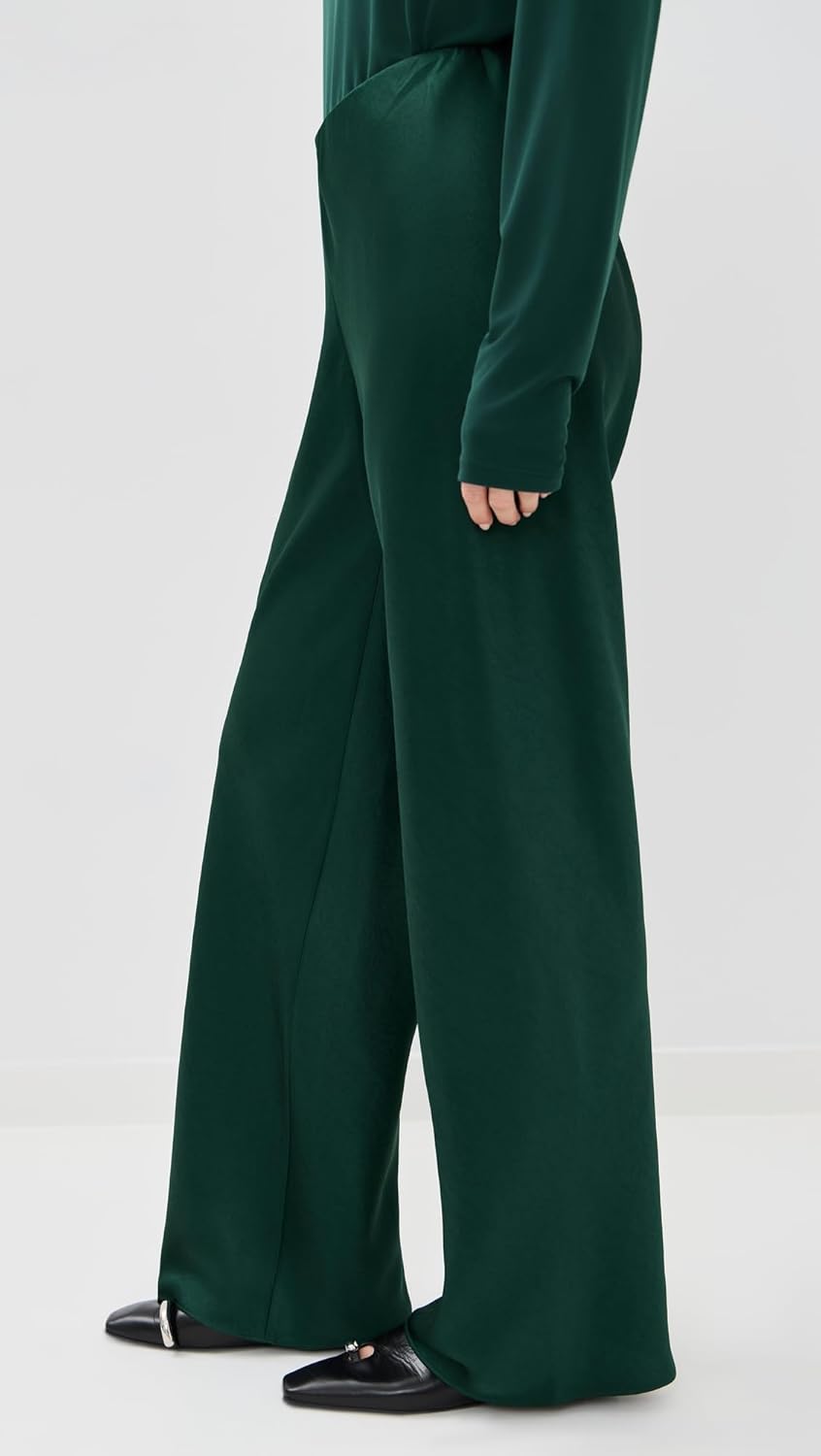 Vince Women's High Waist Fluid Satin Bias Pants - Image 4