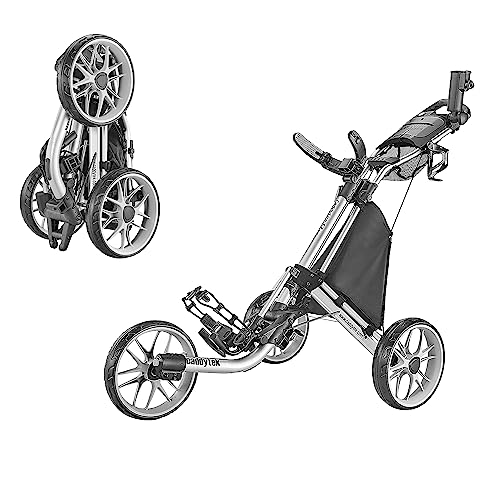 Caddytek Caddylite V8-Plata Carrito de Golf EZ-Fold de 3 Ruedas, versión 8,...