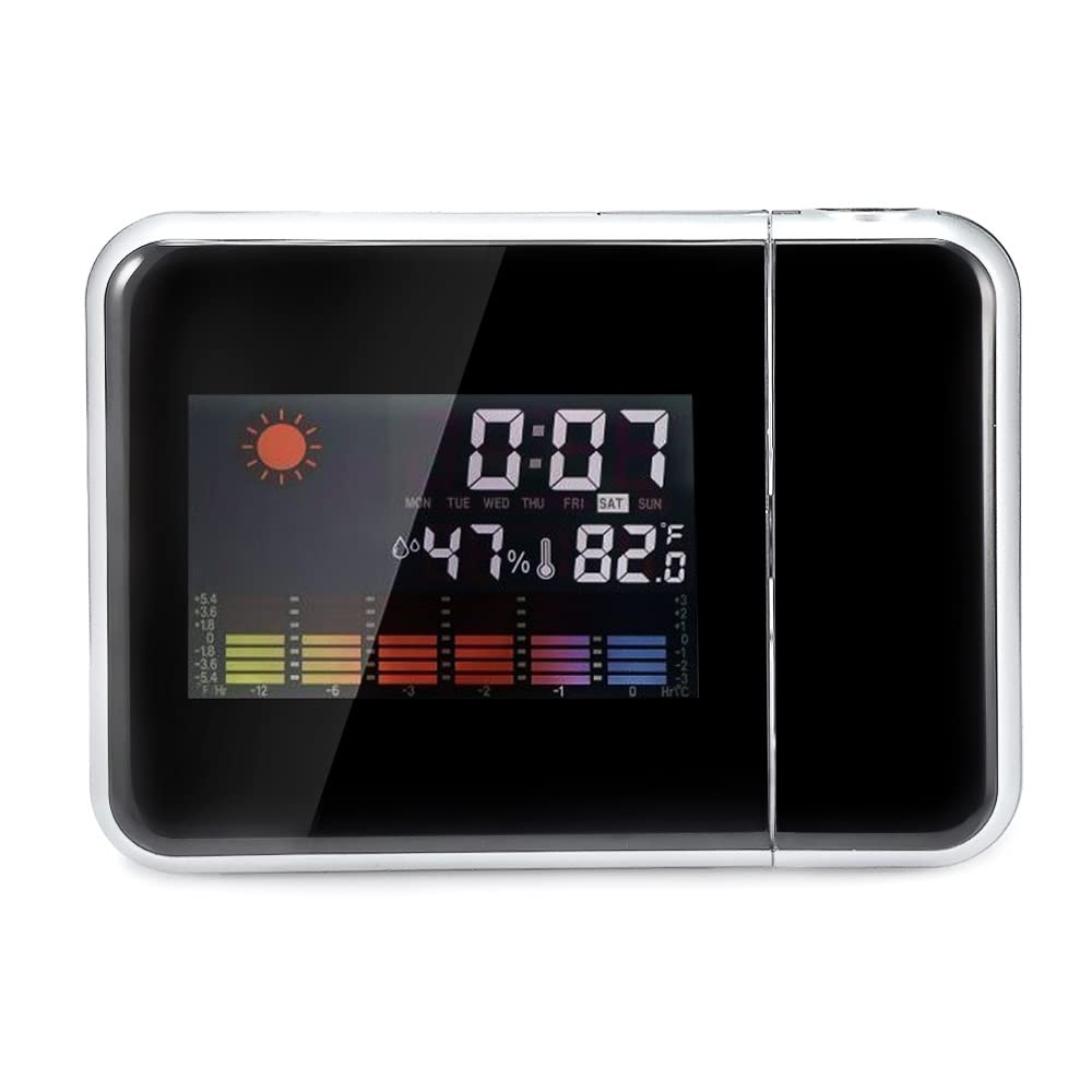 Sjdopulse E Sjdopuls Led Lectronic Weather Forecast Projection Alarm Clock Usb Clock With Tim Temperatur Humidity Weather