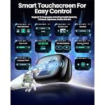 Wireless Earbuds Bluetooth 6.0 with ANC Touchscreen 40H Bass, Obsidian - Image 3