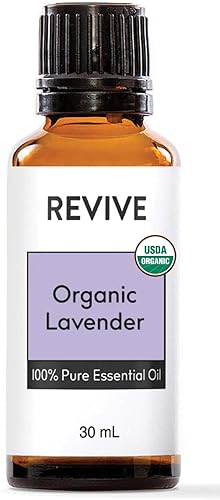 Miniatura 1 de Revive Essential Oils - Aceite esencial de lavanda orgánica certificado por USDA de 100% puro, grado terapéutico, para difusor, humidificador,