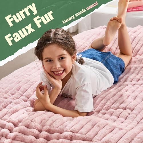 Image of Hobestluk 6FT Bean Bag Chairs Adult Bean Bag with Portable Handle Comfy Large Bean Bag Lounge Chair with Removable Cover for Living Room Bedroom (Stripe Pink, 6FT)
