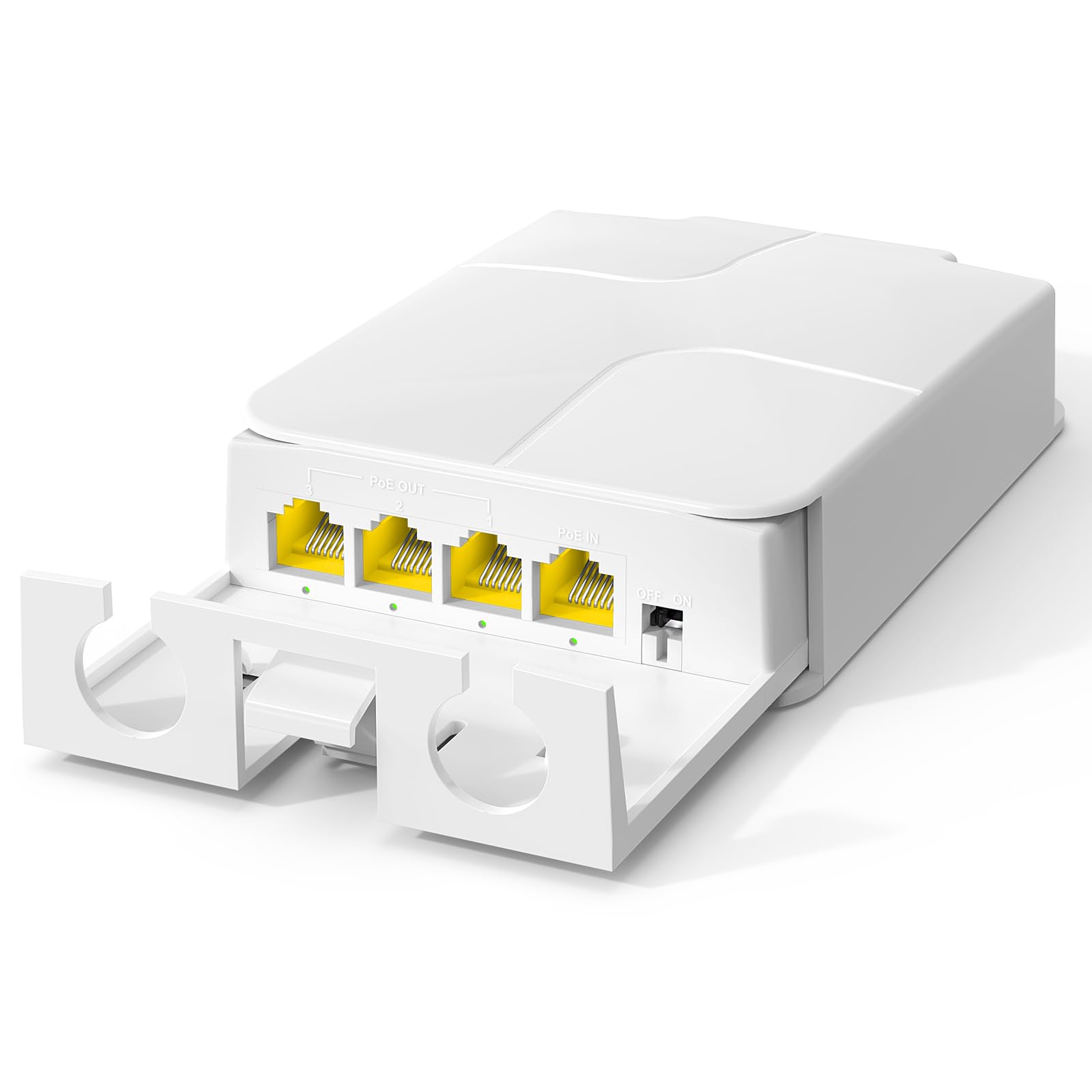 Outdoor Gigabit PoE Extender 1 in 3 Out, VunLink Waterproof 4-Port PoE Repeater, IEEE 802.3af/at, 100m (328ft) Extension, Plug & Play, VLAN, Wall Mount for IP Camera, AP, NVR, Surveillance System-image-43