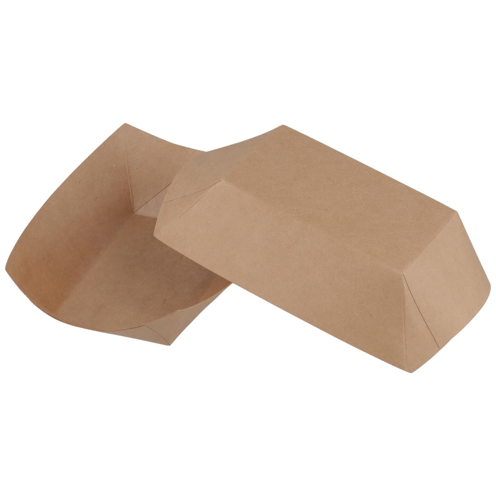 Ciotole in cartone Kraft 165 x 120 x 25 mm per patatine fritte snack finger food piatti rettangolari