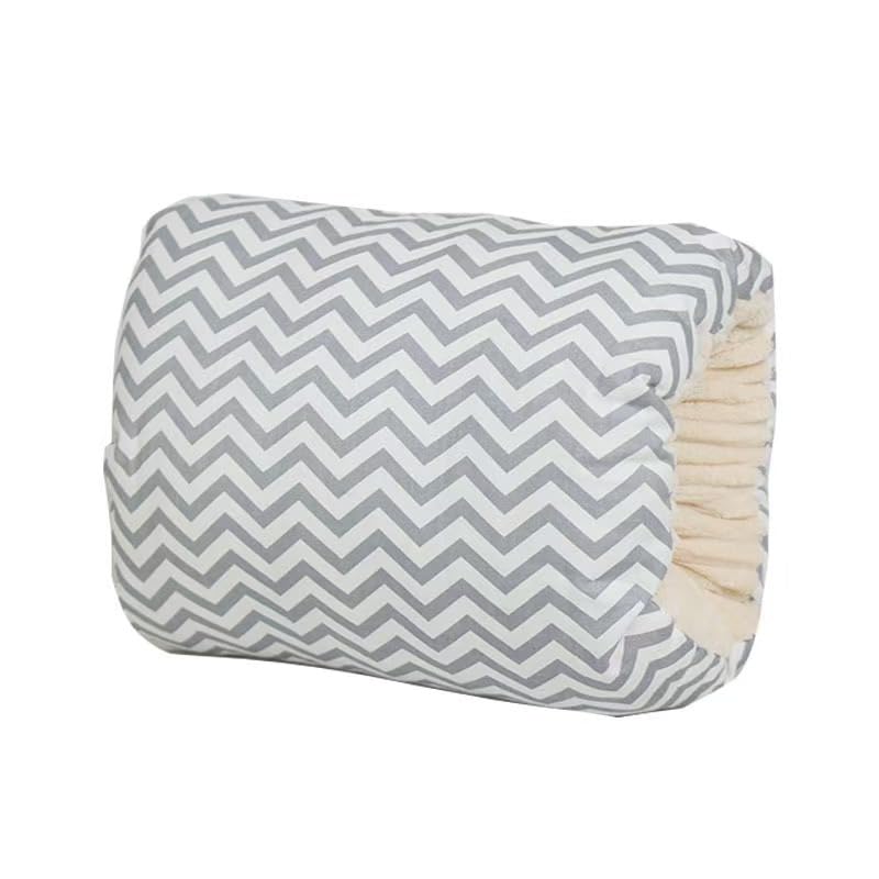 Image of MKXPWMKS Cozy Cradle Pillow, Cozy Cradle Arm Pillow, Baby Nursing Pillow Head Support Pillow for Breastfeeding Bottle Feeding (Gray leaflets)