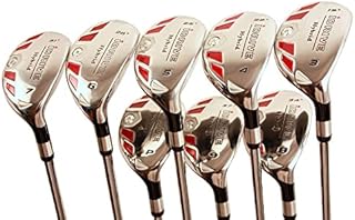 Senior Women's Golf Clubs All Ladies iDrive Hybrid Set Includes: #3, 4, 5, 6, 7, 8, 9, PW. Lady L Flex Right Handed Utility Clubs with Premium Ladies Arthritic Grip. 60+ Years Old