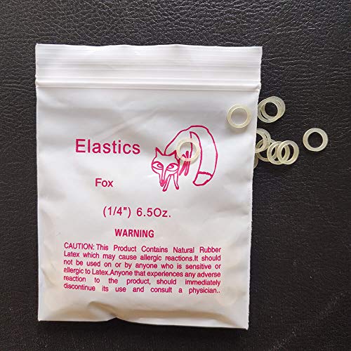 5000 pcs Orthodontic Elastic Rubber Bands Small Rubberbands Dreadlocks Hair Braids Fix Tooth Gap, Free Elastic Placer for Braces (6.5 oz, Fox 1/4 inch)