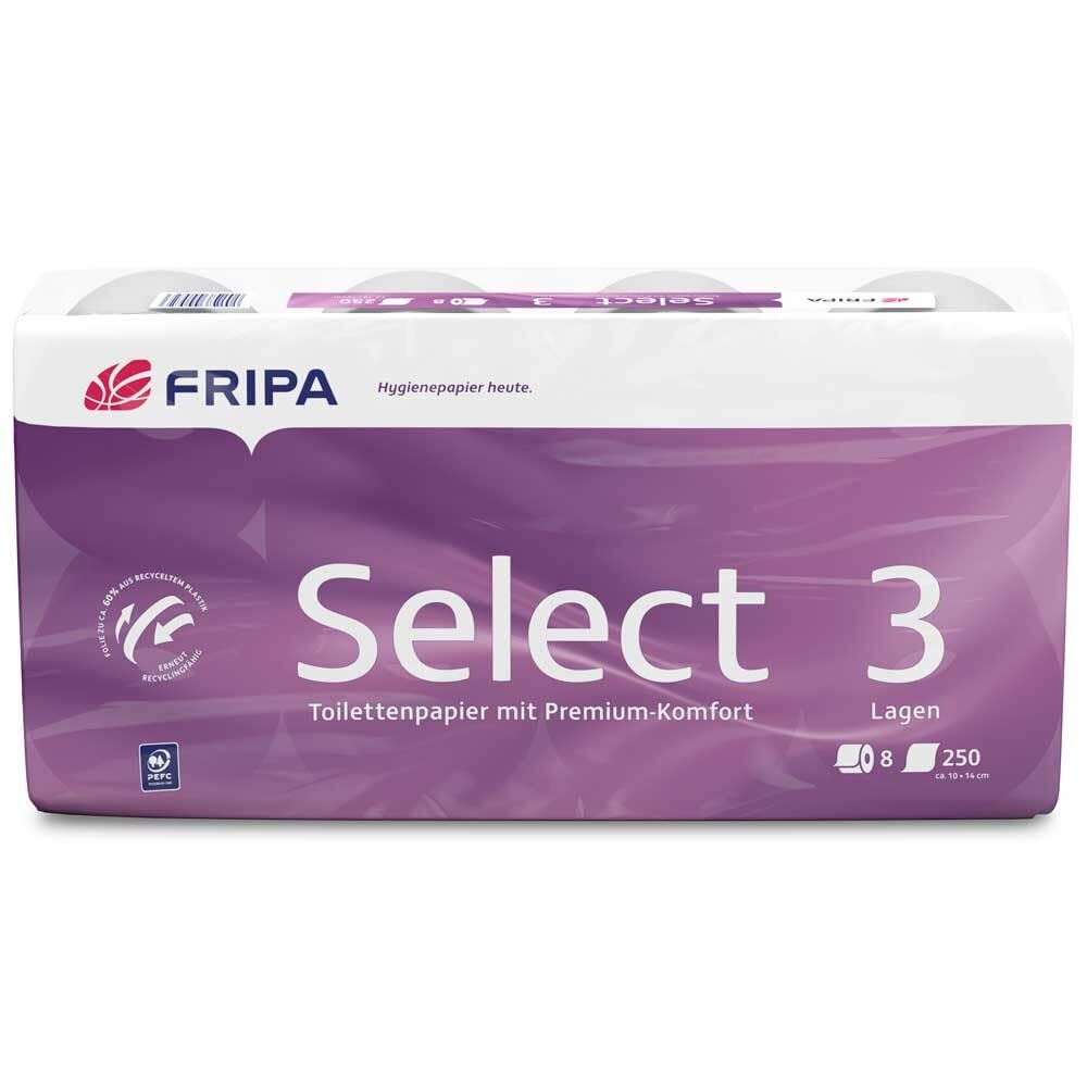 Toilettenpapier Premium Select 3-lagig weiß 250 Blatt/Rolle, 48 Rolle(n)