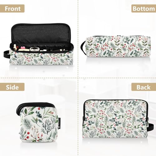 Bolsa de viaje para herramientas de cabello Spruce Branches Marble, resistente al calor para planchas, rizadores, accesorios para cuidado capilar organizador portátil miniatura 5