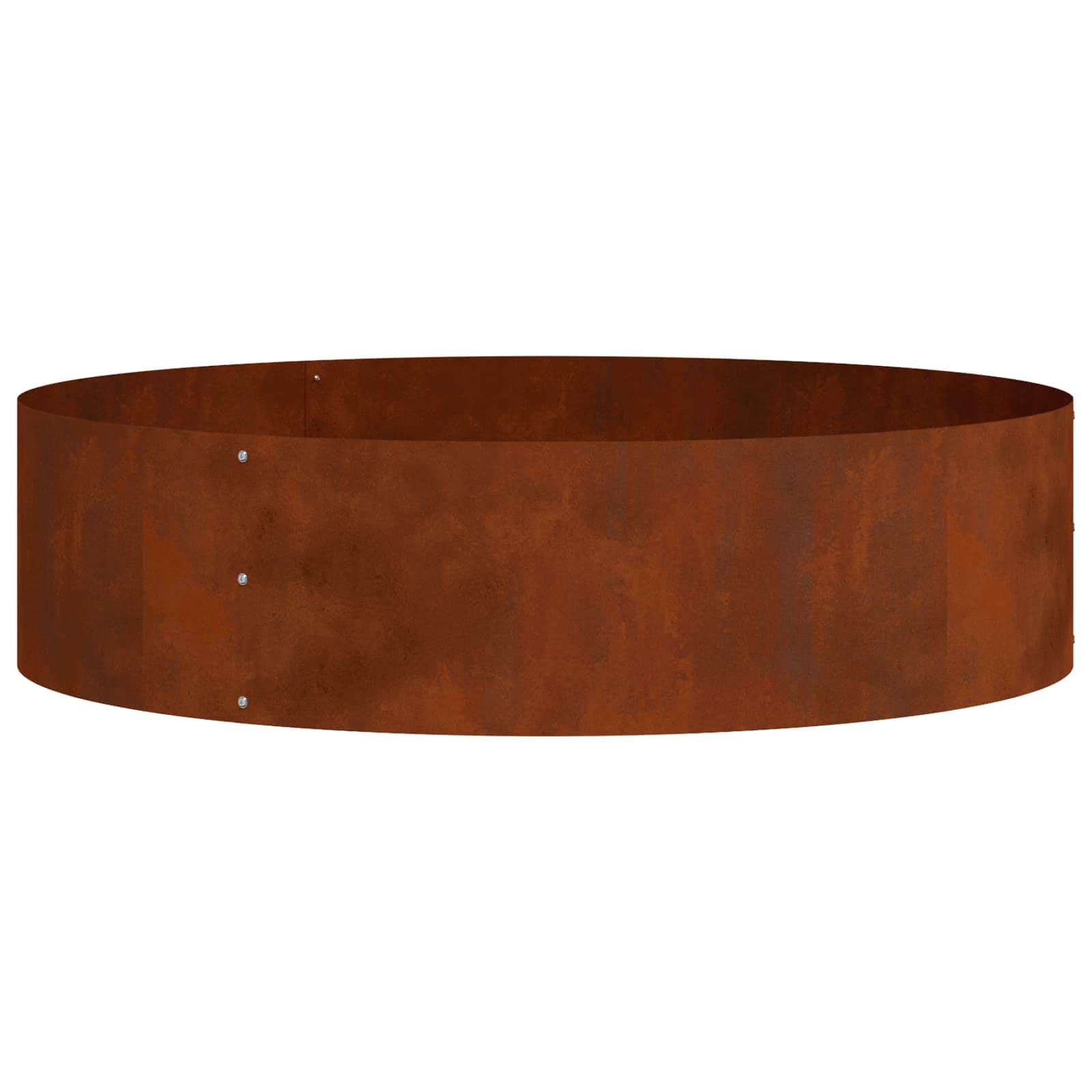 Anello per piante rotondo in acciaio, 80 x 80 x 20 cm, per esterni, moderno, resistente alle intemperie, facile montaggio con cacciavite, telaio per piante in acciaio robusto