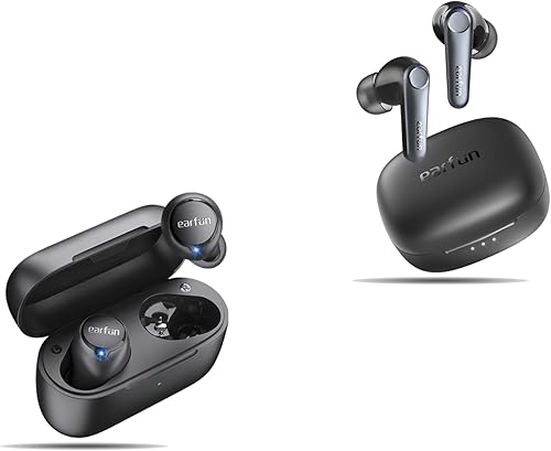 EarFun Auriculares inalámbricos 2S gratis, auriculares Bluetooth con graves profundos Air Pro 3 Auriculares con cancelación de ruido, sonido
