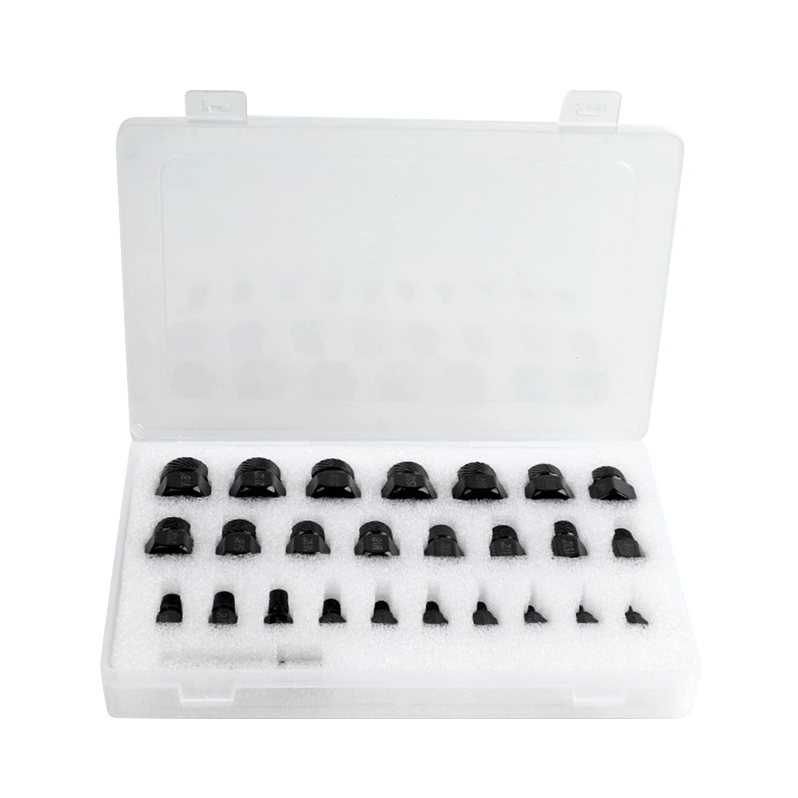 25x Screw and Bolt Extractor Drill Bit Set Disassemble Screws Bolt Slip Teeth Demolish Stripped Remover Tool Damaged Screw Extractor Drill Bit Kit for Case-Pliers for Laptop