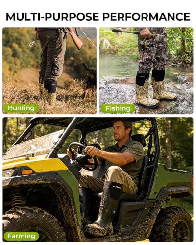 Image of Extremus by KastKing MudRidge Rubber Boots for Men, 100% Waterproof Boots