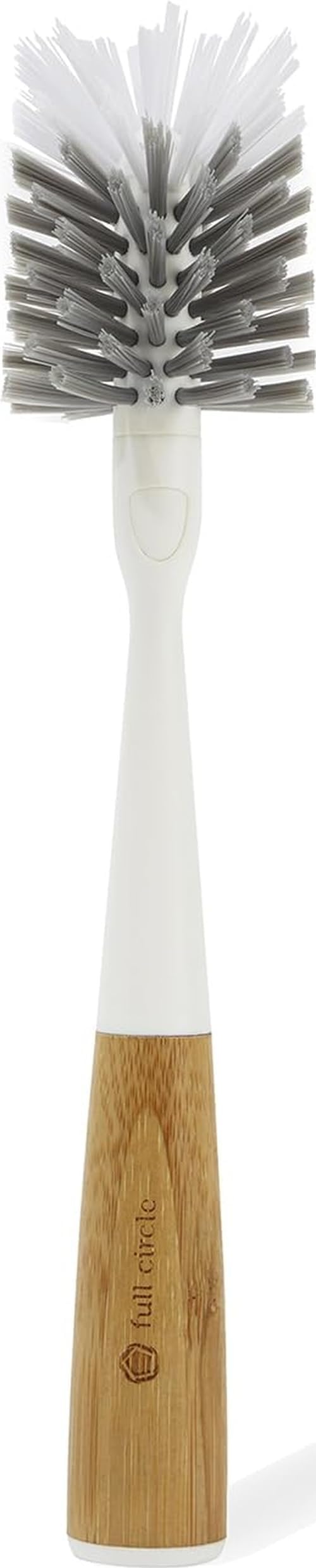 Full Circle Upstanding Bottle Brush, Deep Cleans Water Bottles, White