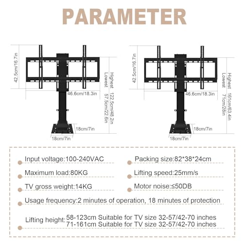 Soporte motorizado elevador vertical para TV miniatura 2