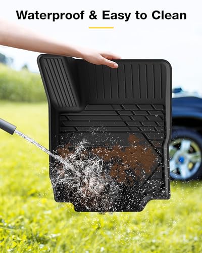Image of 3W 2018-2023 2024 Chevy Equinox Floor Mats /GMC Terrain Floor Mats, TPE All Weather Custom Fit for Chevrolet Equinox /GMC Terrain Denali Accessories 1st and 2nd Row Full Set Car mats