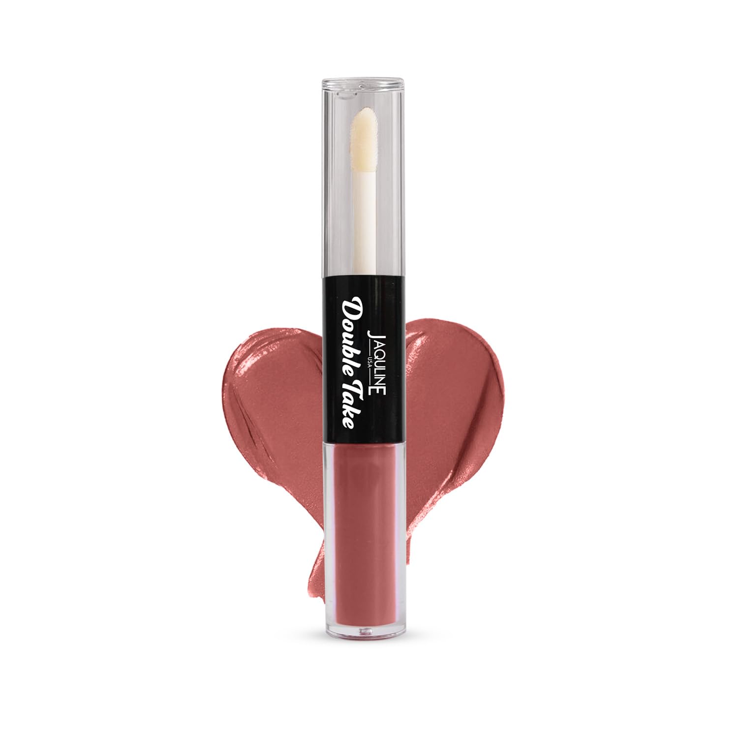 JAQULINE USA Double Take Matte & Gloss Lipstick | Dual Finish | Long-Lasting | Non-Transfer | High Shine & Intense Color - Caramel Creme 06, 6.5 ml