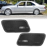 USR DEPO 96-02 W210 E-Class Smoker Bumper Side Marker Light Assembly Set (Left + Right) Compatible with 1996-2002 Mercedes Benz W210 E Class