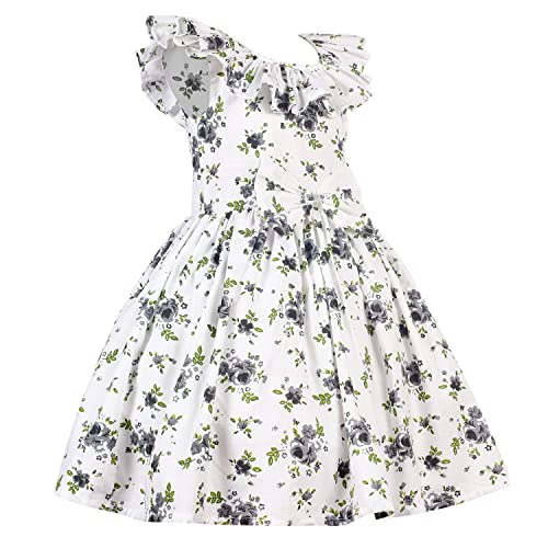 Image of Alina Enterprises Cotton Floral Digital Printed Girl's Frock for Summer