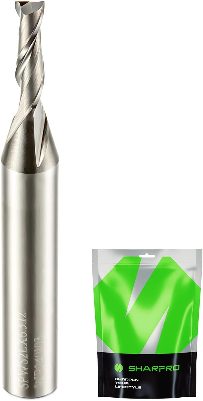 1/8 Router Bit 1/4 Shank, Upcut Spiral Router Bit 1/4 Inch Shank 1/8 Inch Cutting Dia. 1/4 Inch CNC Router Bits, Up Cut Router Bit Solid Carbide, Ideal for Wood Inlay, Plunge Plastic
