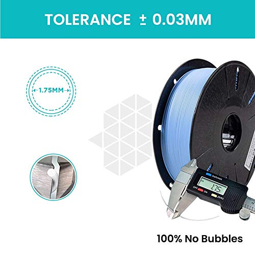 Image of Tesseract Premium PLA + 1.75mm 3D Printing Filament | Dimensional Accuracy + /- 0.03mm | Compatible with Most FDM Printers | 1 KG 3D Printer Filament - PLA Sky Blue (Quantity 1)