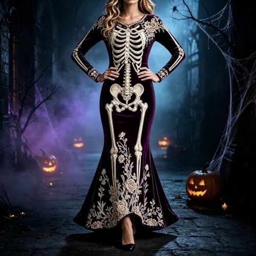 Halloween Costumes For Women,Womens Halloween Costume,Dresses For Women Dark Purple Large - image 2