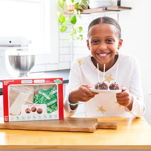 Image of YumEarth No Bake Cake Pop Kit - Vegan Chocolate Peppermint Baking Kit - Non GMO, Allergen Friendly, Dairy Free, No Artificial Dyes - Christmas Activity for Kids and Adults - Holiday Baking