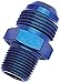 Russell 660450 Blue Anodized Aluminum -6AN Flare to Pipe Straight Adapter