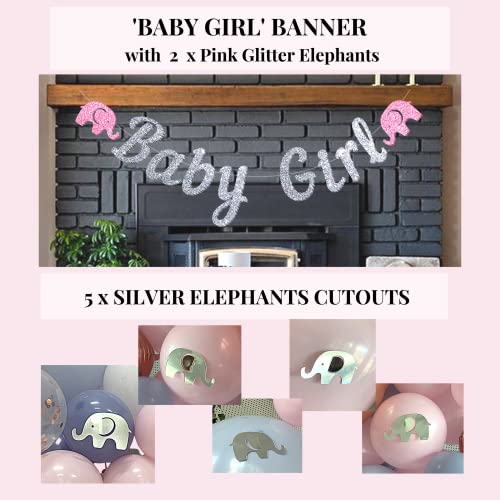 165 Pc Baby Shower Decorations For Girl, Birthday Girl, Balloon Garland Arch, Banner And Balloons Boxes, Elephant Baby Shower And Birthday Decorations #TOP1
