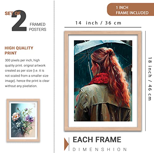 Image of kotart Paintings Modern Art Framed Wall Painting for Bedroom Living Room - Framed Wall Posters /Paintings with Frame - Painting for Wall Decoration Combo32 (Multi Color, Framed) Set of 5 (Art 9)