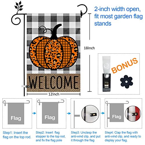 Yileqi HYQ-T008 Seasonal Garden Flag Set Of 12 Double Sided Welcome Fall Halloween Garden Flags thumb #3