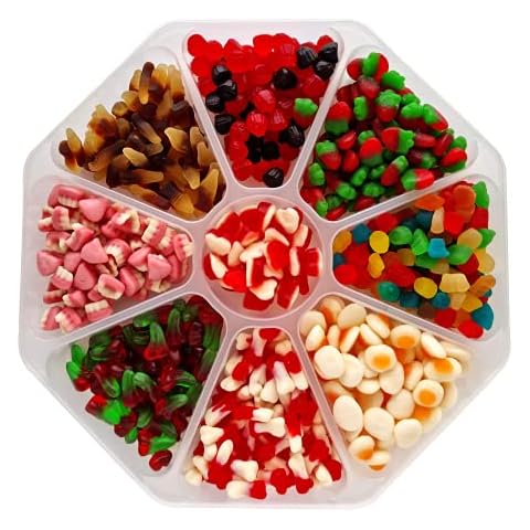 Ginco© JELLY SWEETS MIX TRAY - Pick And Mix Sweets Bulk | Sweet Shop Tub Tray Stand | Cherries, Eggs, Bottles Pick N Mix | Perfect For Sweet Gift Box, Kids & Adults Box Selection [1.2kg] Cover