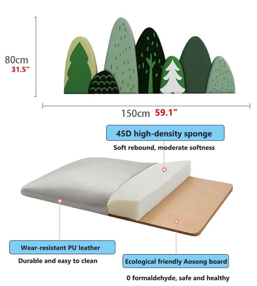 Paneles de Pared Pegatinas de Pared anticolisión para niños Acolchado de Pared de PU Paneles de Pared autoadhesivos 3D Acolchado de cojín de Pared para habitación de niños y niñas Etiqueta con patró