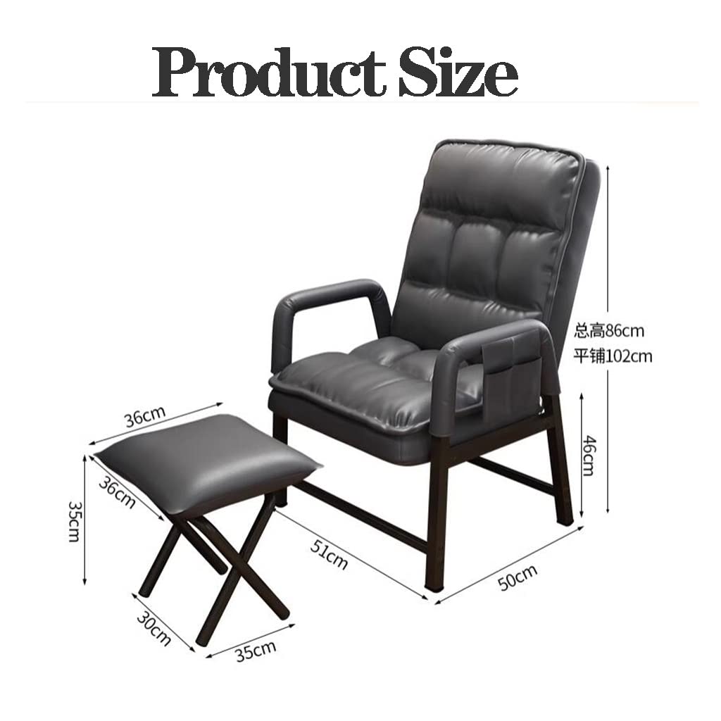 Skórzane krzesła Sofa Fotel Salon Krzesło Akcentujące Krzesło Lounge Krzesła rekreacyjne Krzesło do czytania do sypialni Salon Pojedyncze Wysokie oparcie Nowoczesne tapicerowane krzesło akcentujące