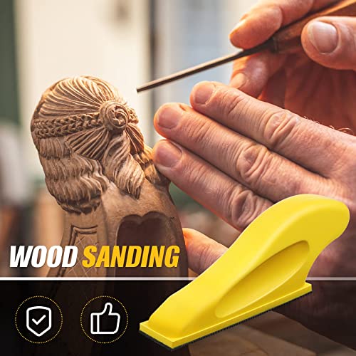 Bbto Micro Sander Kit 3.5X1 Inch Mini For Small Projects, Detail Handle Sanding Tools, 120 Sheets Sandpaper Wood P80, P120, P180, P240, P400, P600 Diy Handicrafts Polishing #TOP4