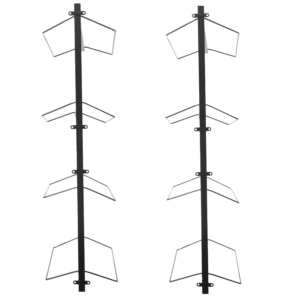 Confezione da 2 sottoselle regolabili da parete, resistenti, a 4 ripiani, in acciaio, per selle inglesi occidentali, con capacità di carico di 39,9 kg per ripiano (132 x 63 x 28 cm)