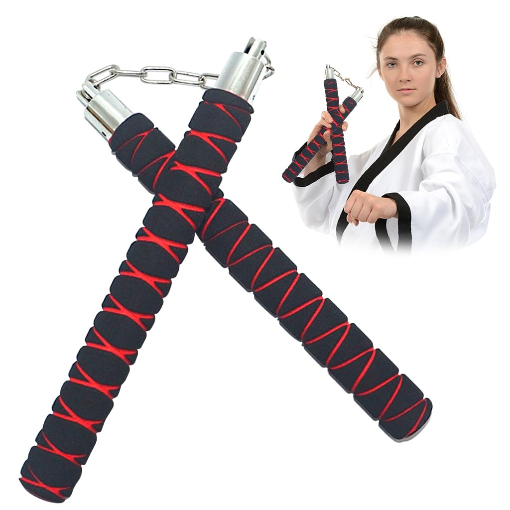 Optifit® 11-Inch Foam Padded Nunchucks for Kids & Adults Lightweight, Durable PVC & Stainless Steel Core Nunchaku for Karate, Martial Arts, Safe Beginner-Friendly Practice Tool-image-39