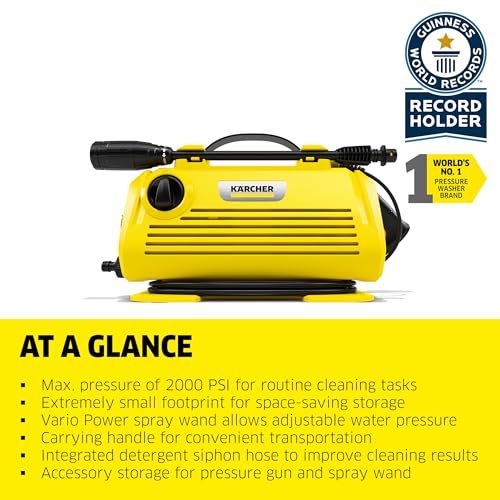 Kärcher Pressure Washer K 2 Horizontal, Vario Power Spray Wand - for Cars, Decks, Driveways, Siding, Patios, max. 2000 PSI 1.2 max. GPM thumbnail 7