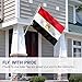 Anley Fly Breeze 3x5 Foot Egypt Flag - Vivid Color and Fade proof - Canvas Header and Double Stitched - Egyptian Flags Polyester with Brass Grommets 3 X 5 Ft