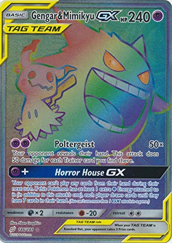 Gengar & Mimikyu GX - 186/181 - Secret Rare - Team Up : Amazon.ca