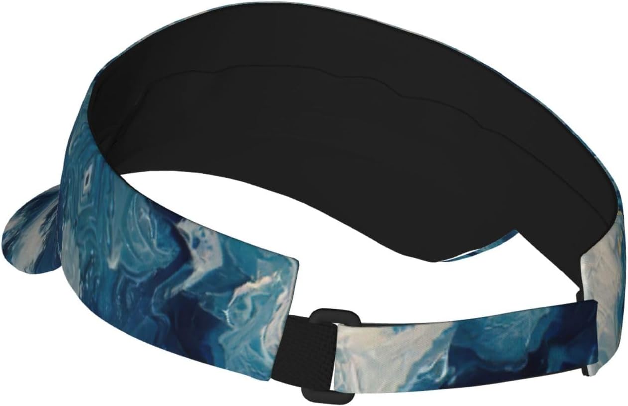Within The Tides Print Sport Sun Visor Hats Adjustable Empty Top Baseball Cap Women and Men Sun Visor Hat Black