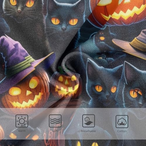 Joisal Cotton Toddlers Underwear Floral Halloween Black Cats Pumpkin Cute Panties Girl Stylish Briefs Underpants 2t3