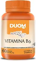 VITAMINA B6 ALTO TEOR PIRIDOXINA APENAS 1 AO DIA 60CAPS DUOM