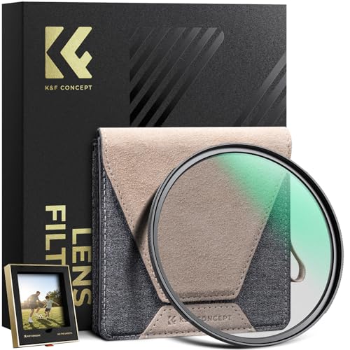 K&F CONCEPT 72mm Black Diffusion 1/4 Mist Filter Brass Frame Cinematic Look