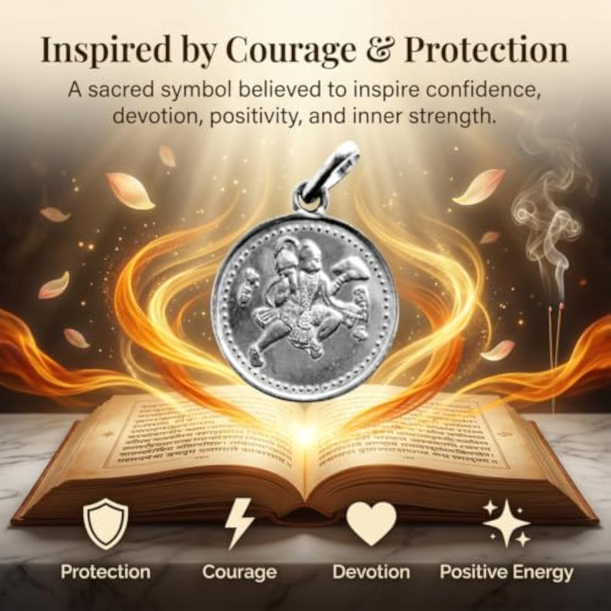 Shri Hanuman Yantra Pure Silver Pendant Locket