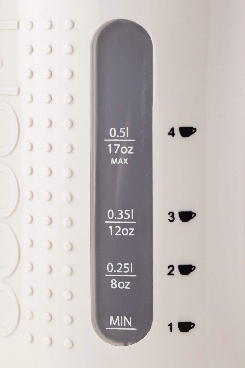 Bodum BISTRO - Hervidor de agua eléctrico, capacidad de 0,5 l, color blanco crema