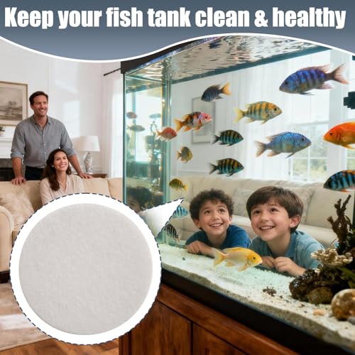 Image of Fine Filter Water Polishing Pads Compatible with Fluval FX4 FX5 FX6, Aquarium Filter Media Replacement, High Density, Snug Fit No Bypass, 6 Pack