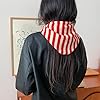 JOLILUNA Knit Triangle Scarf for Women Stripe Head... #4